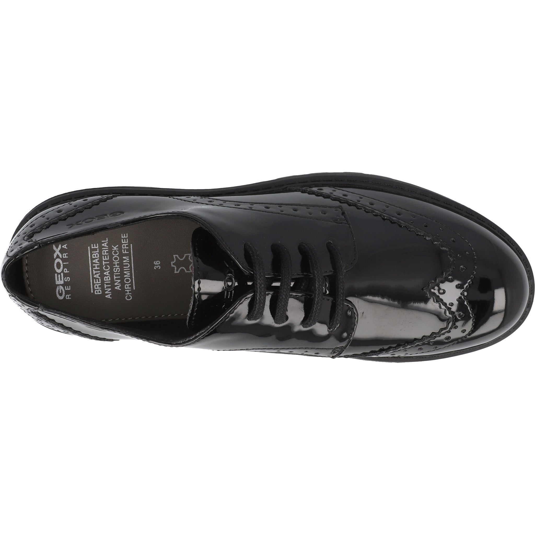 Geox Casey Black Leather Shoes