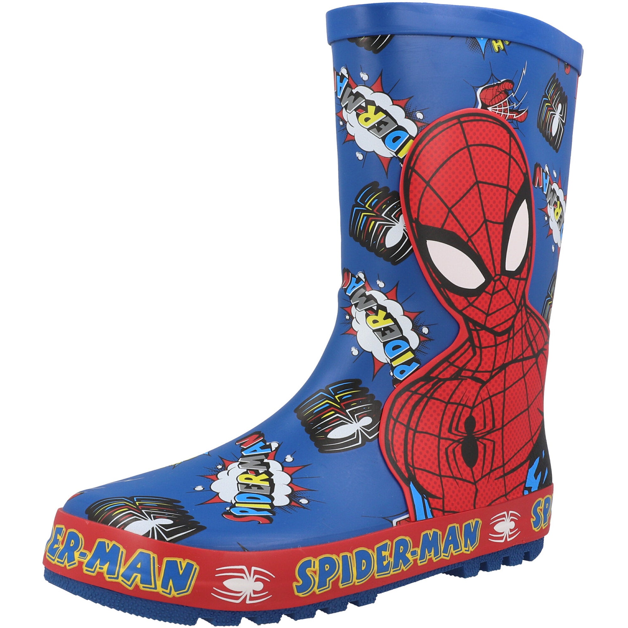 Spider-Man Marcel Blue Red Kids Wellington Boots – Awesome Shoes