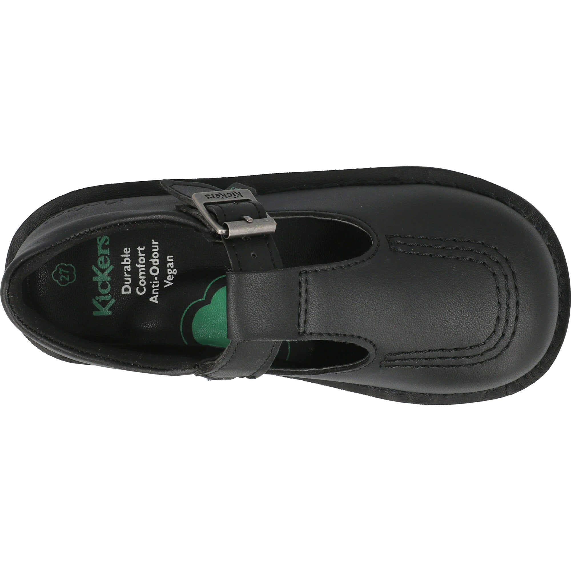 Kickers Kick T Vegan Black School Shoes