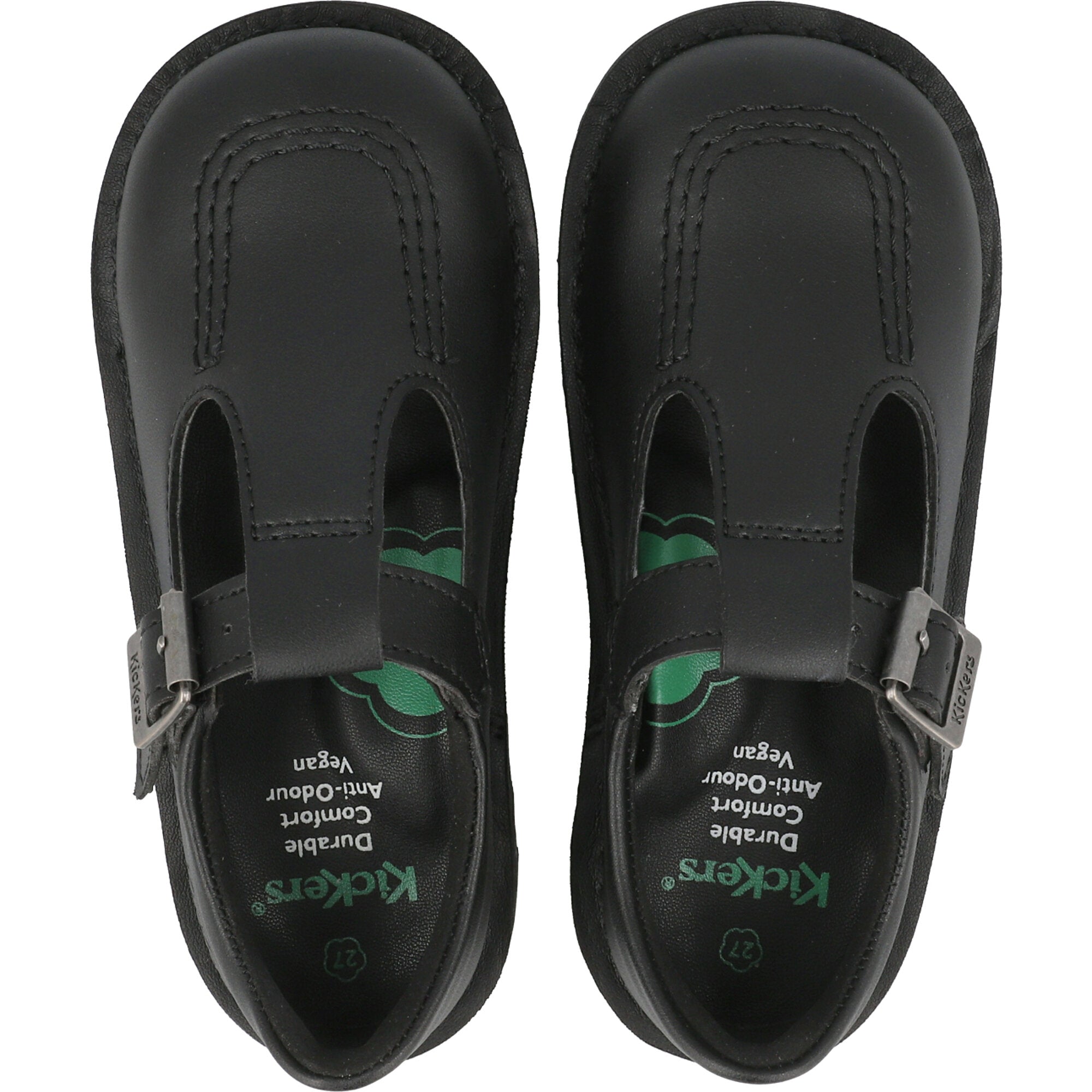 Kickers Kick T Vegan Black School Shoes