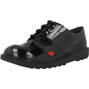 Kickers Kick Lo Black Patent School Shoes
