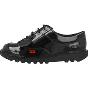 Kickers Kick Lo Black Patent School Shoes
