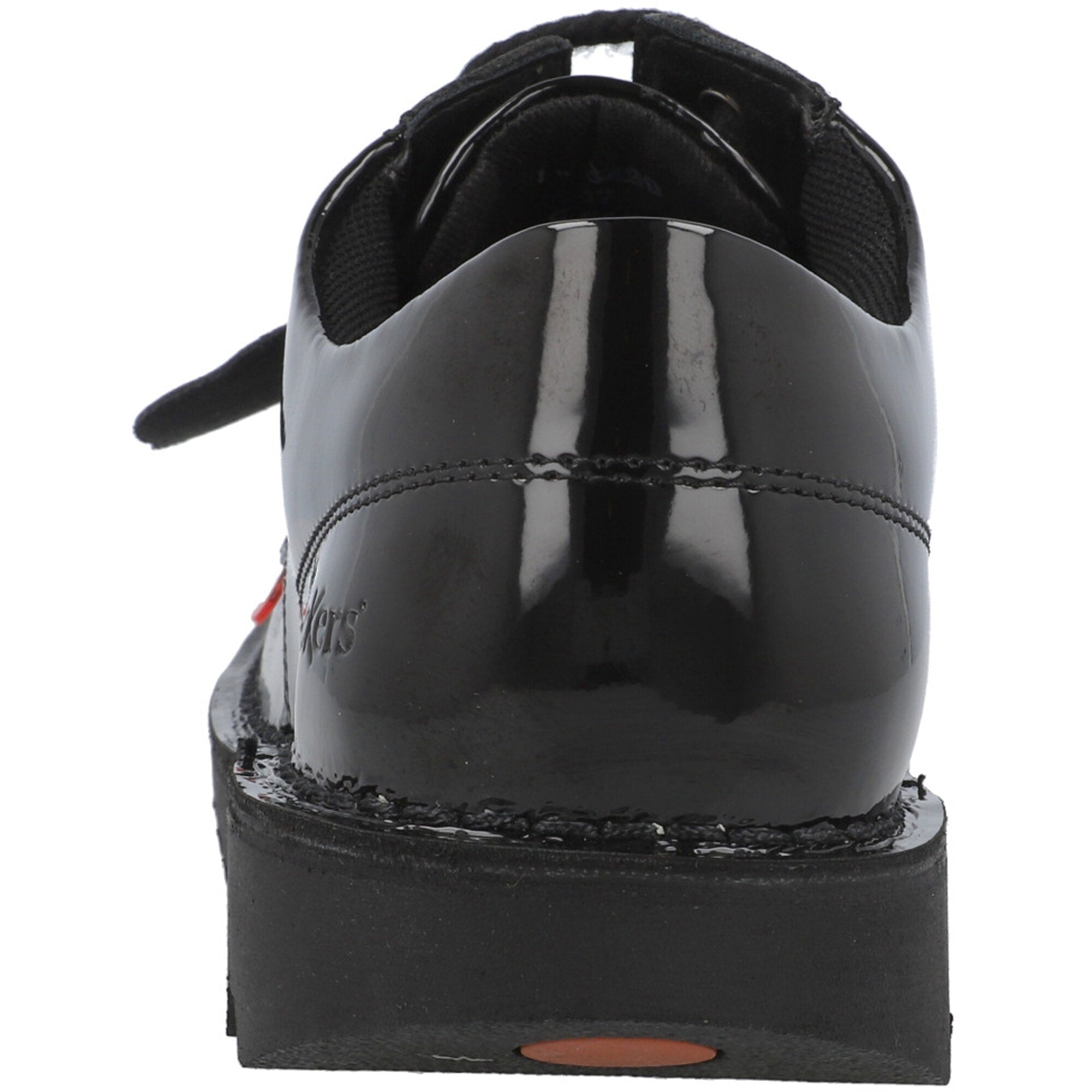 Kickers Kick Lo Black Patent School Shoes