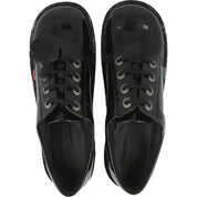 Kickers Kick Lo Black Patent School Shoes