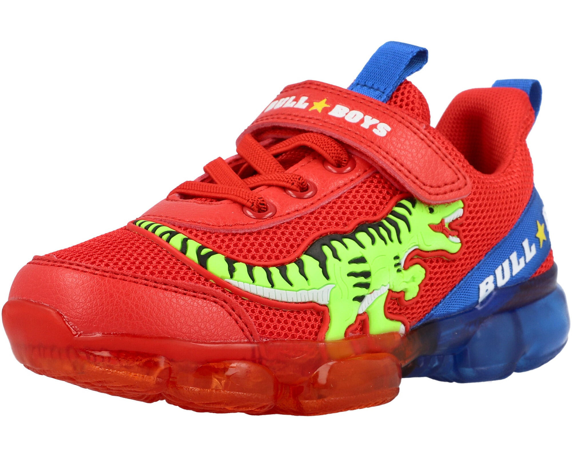 Bull Boys T-Rex Dinosaur Lights Red Shoes