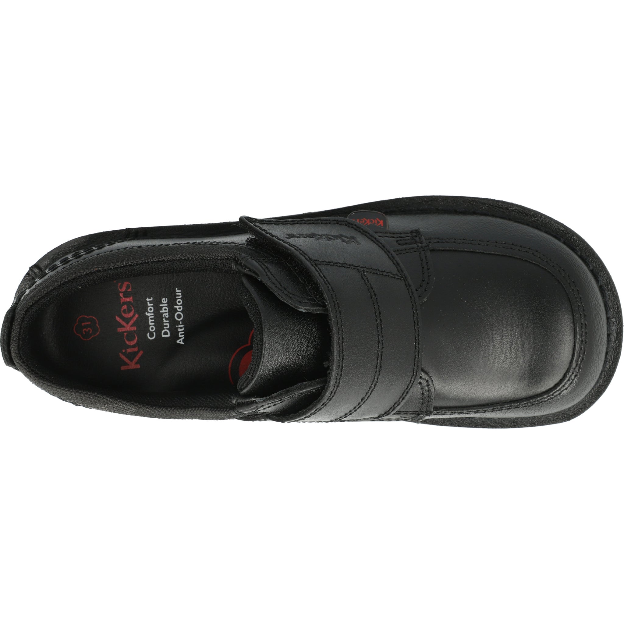 Kickers Kick Scuff Lo Black School Shoes