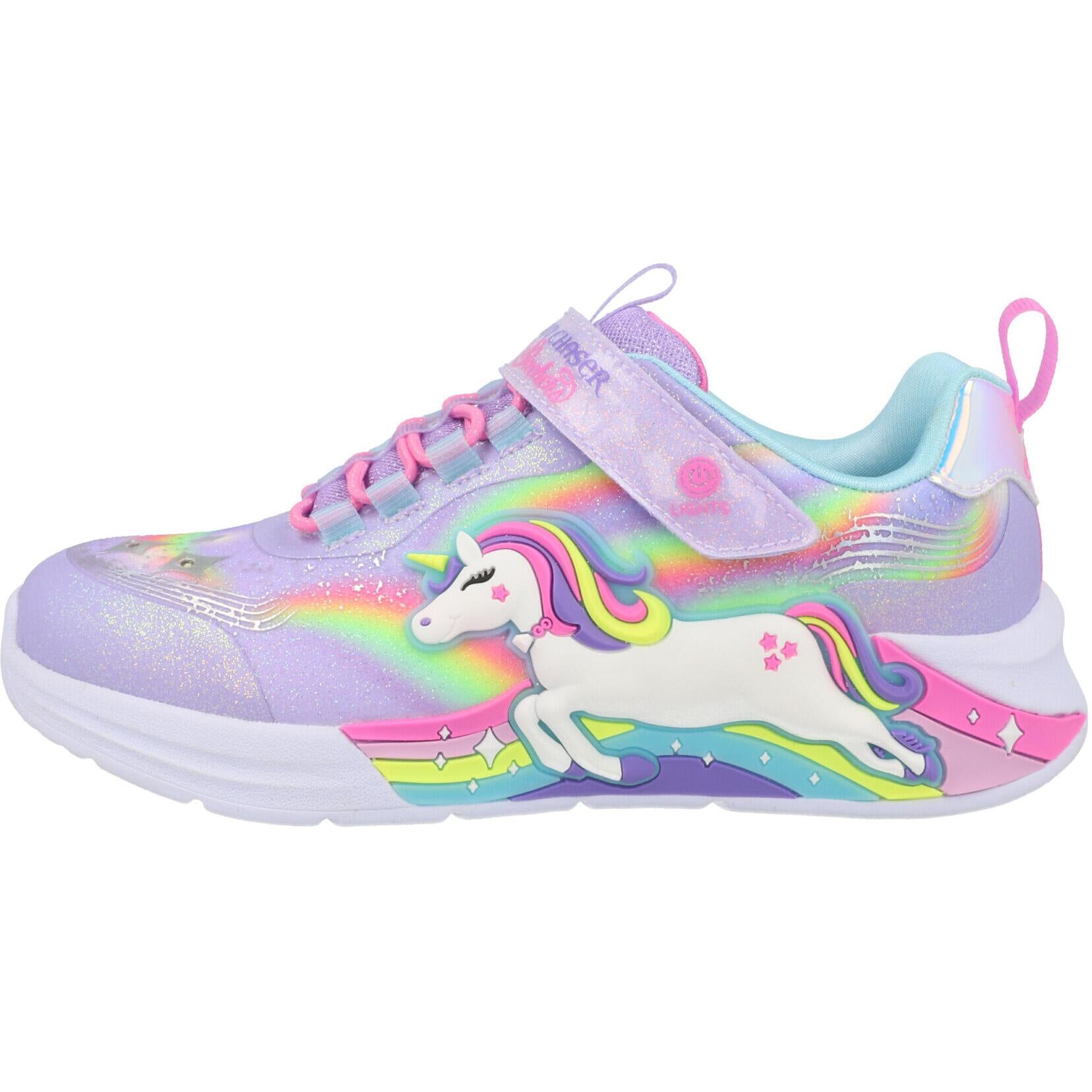 Skechers S Lights Unicorn Chaser Lavender 302298LLVMT