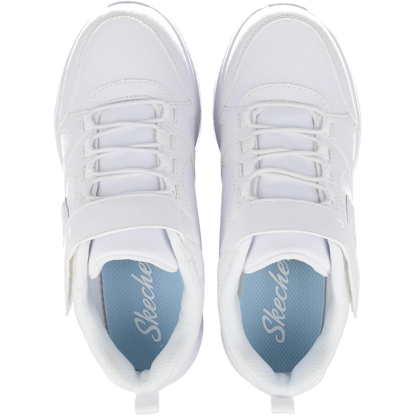 Skechers Glimmer Kicks School Struts White 81445LWHT