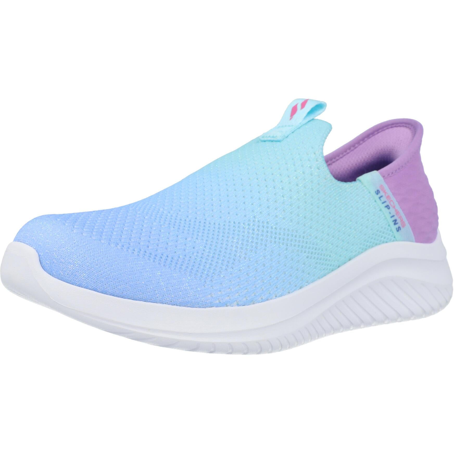 Skechers Ultra Flex Light Blue Lavender Slip-ons