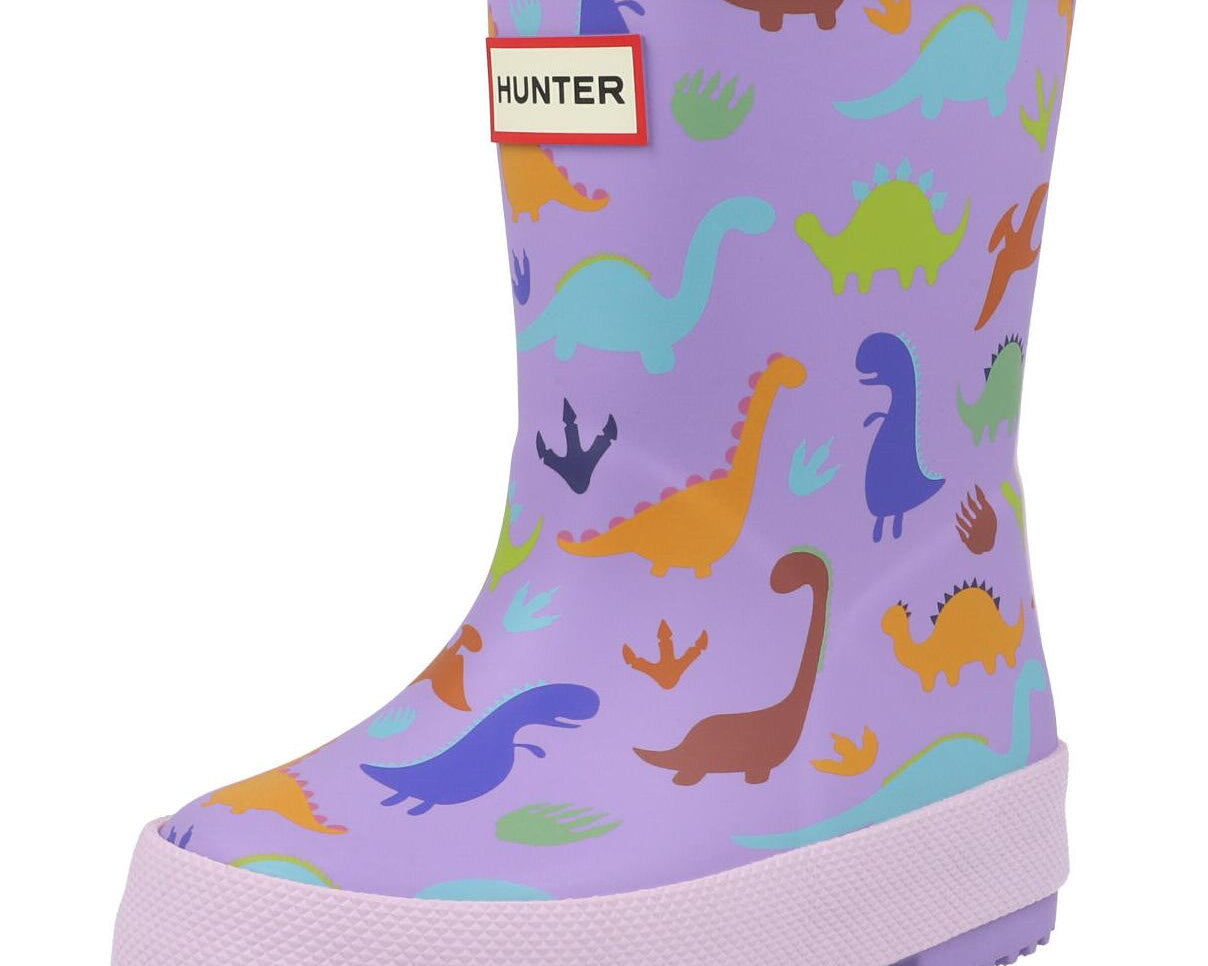 Hunter Kids First Dinosaur Print Boot Purple HFRK0039252PD