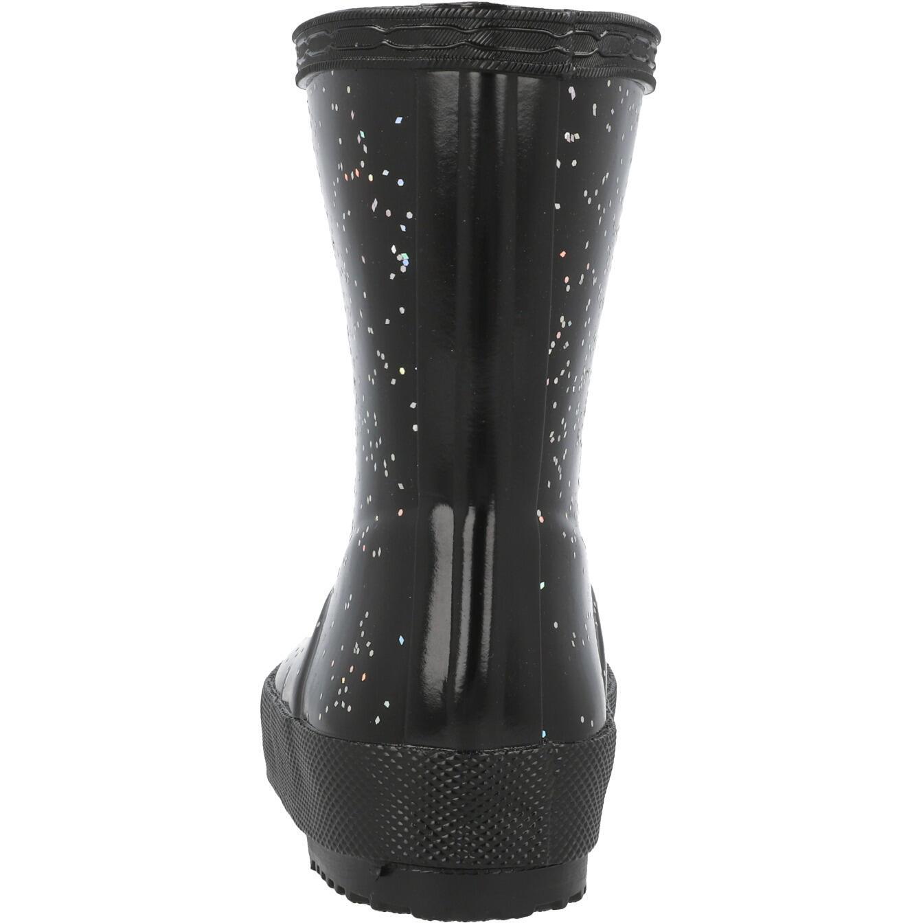 Hunter Kids First Giant Glitter Boot Black HFRK0038252BLK