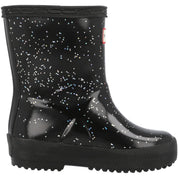 Hunter Kids First Giant Glitter Boot Black HFRK0038252BLK