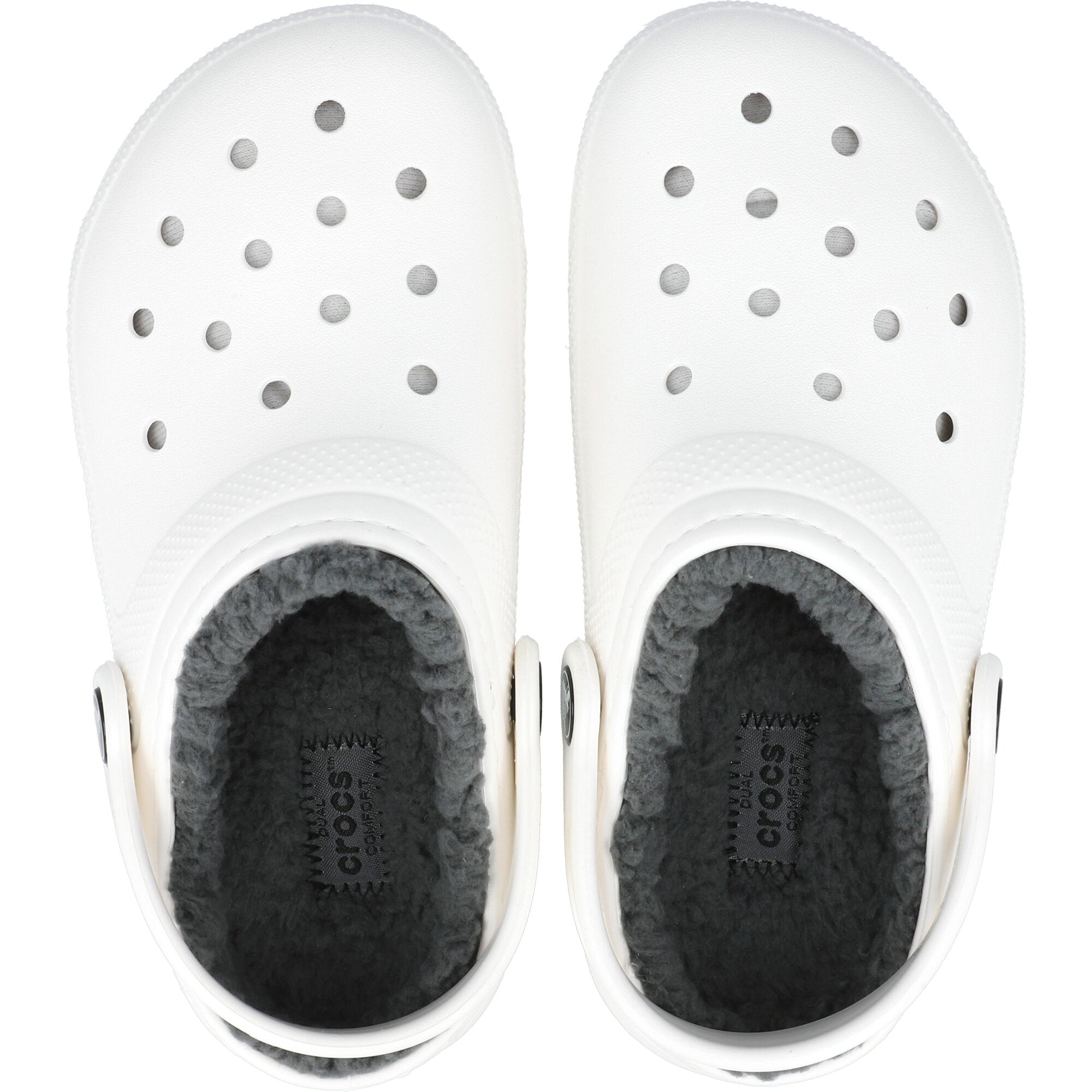 Crocs Kids Classic Lined White Clogs