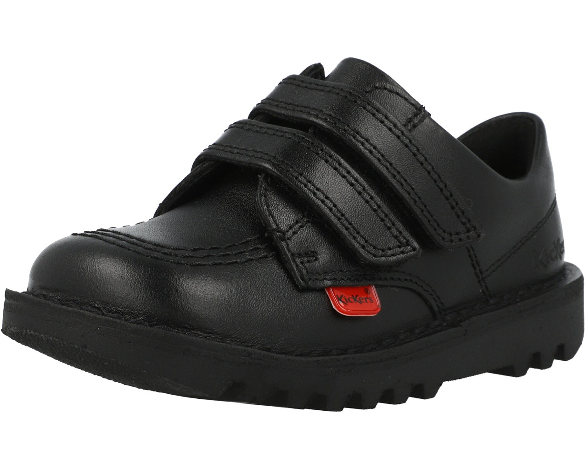 Kickers Kick Lo Vel Black Leather Shoes