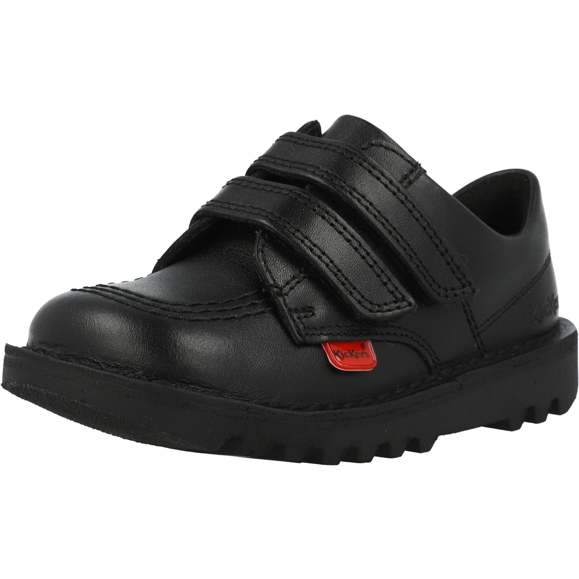 Kickers Kick Lo Vel Black Leather Shoes