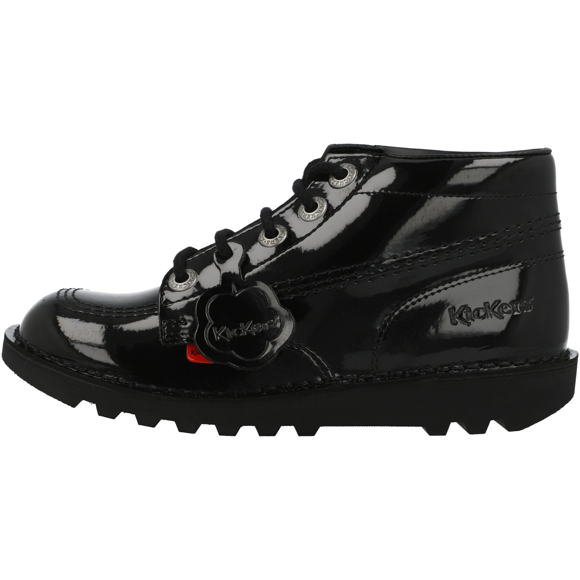 Kickers Kick Hi Black Patent Boots