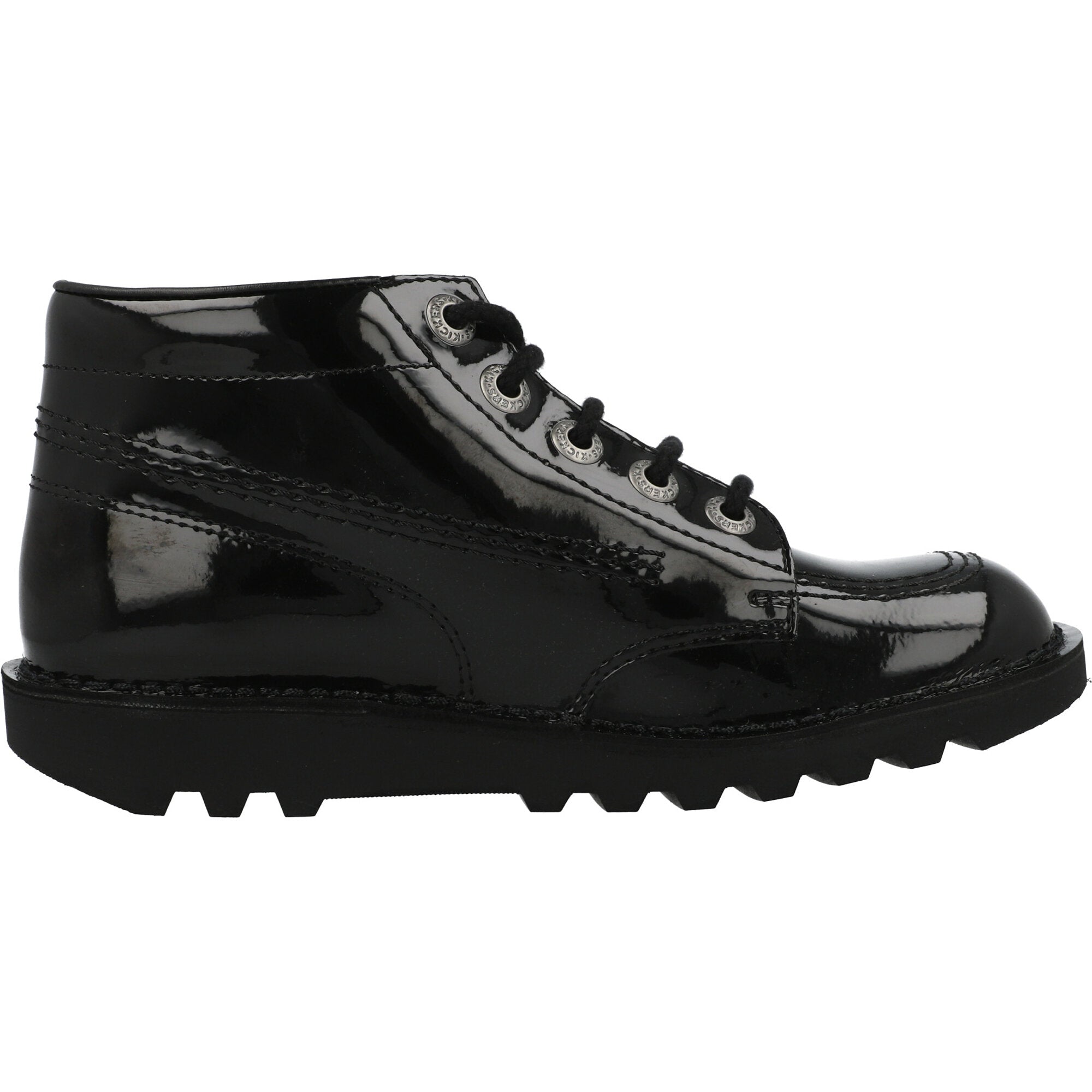 Kickers Kick Hi Black Patent Boots