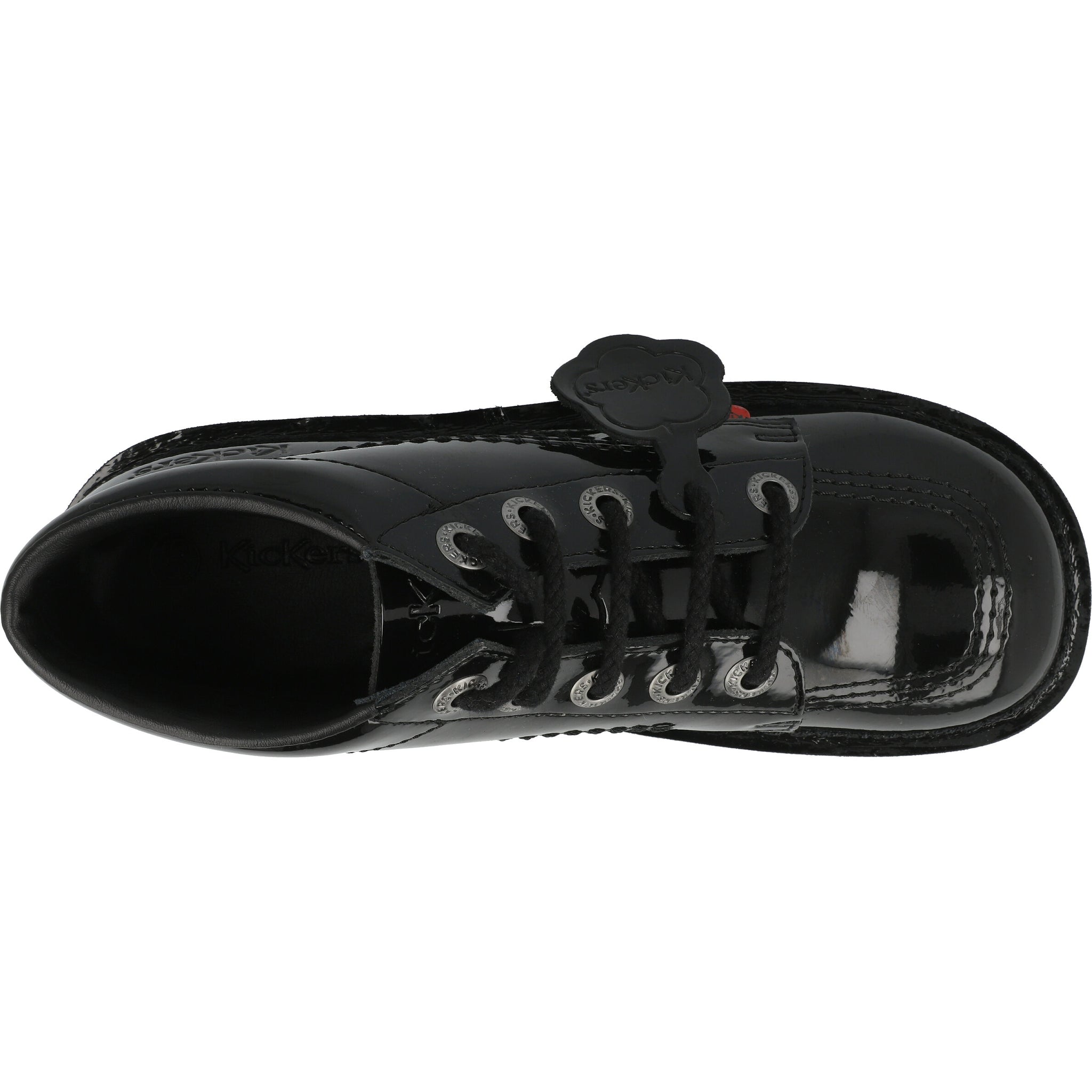Kickers Kick Hi Black Patent Boots