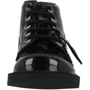 Kickers Kick Hi Black Patent Boots
