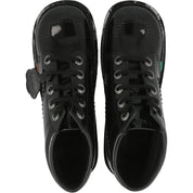 Kickers Kick Hi Black Patent Boots