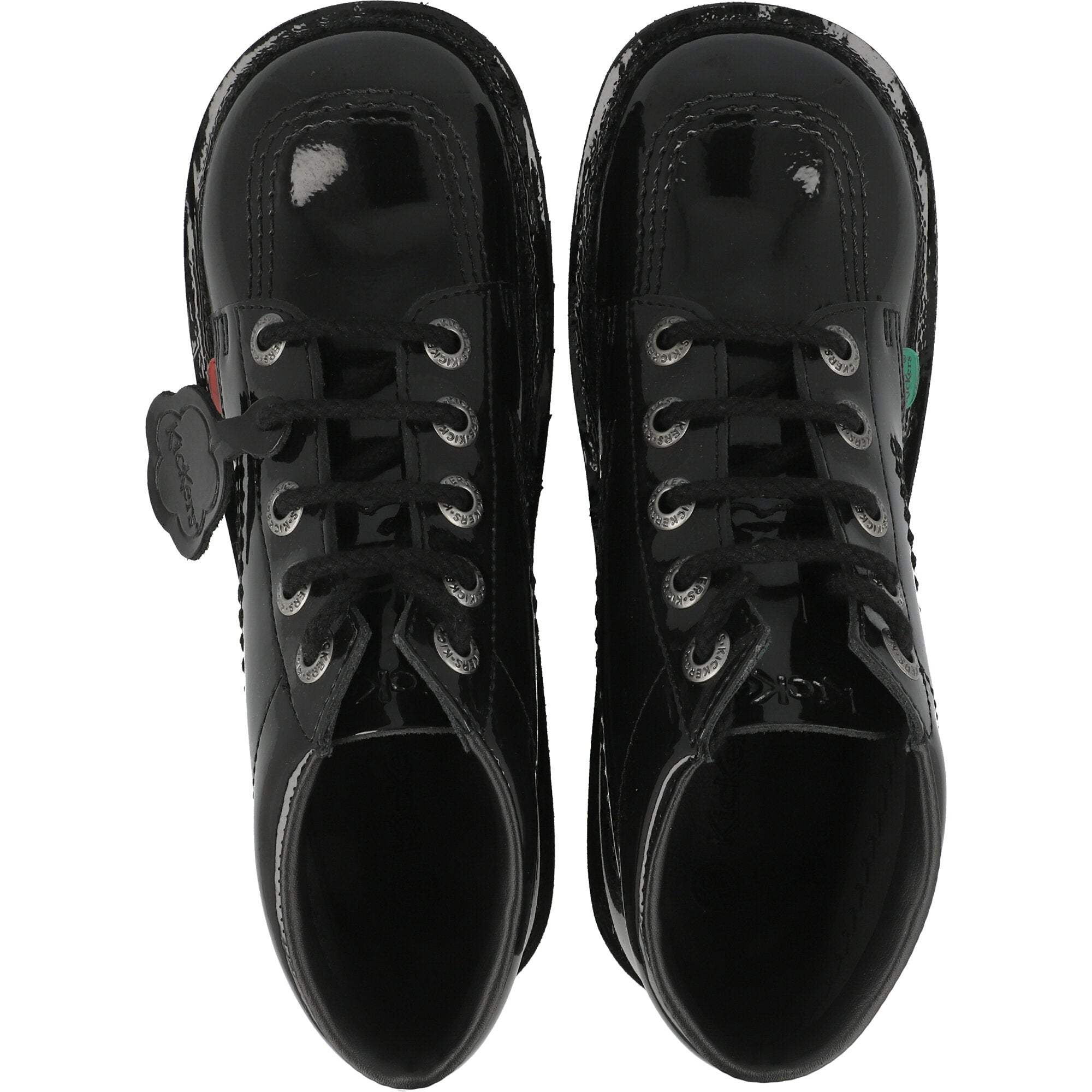 Kickers Kick Hi Black Patent Boots