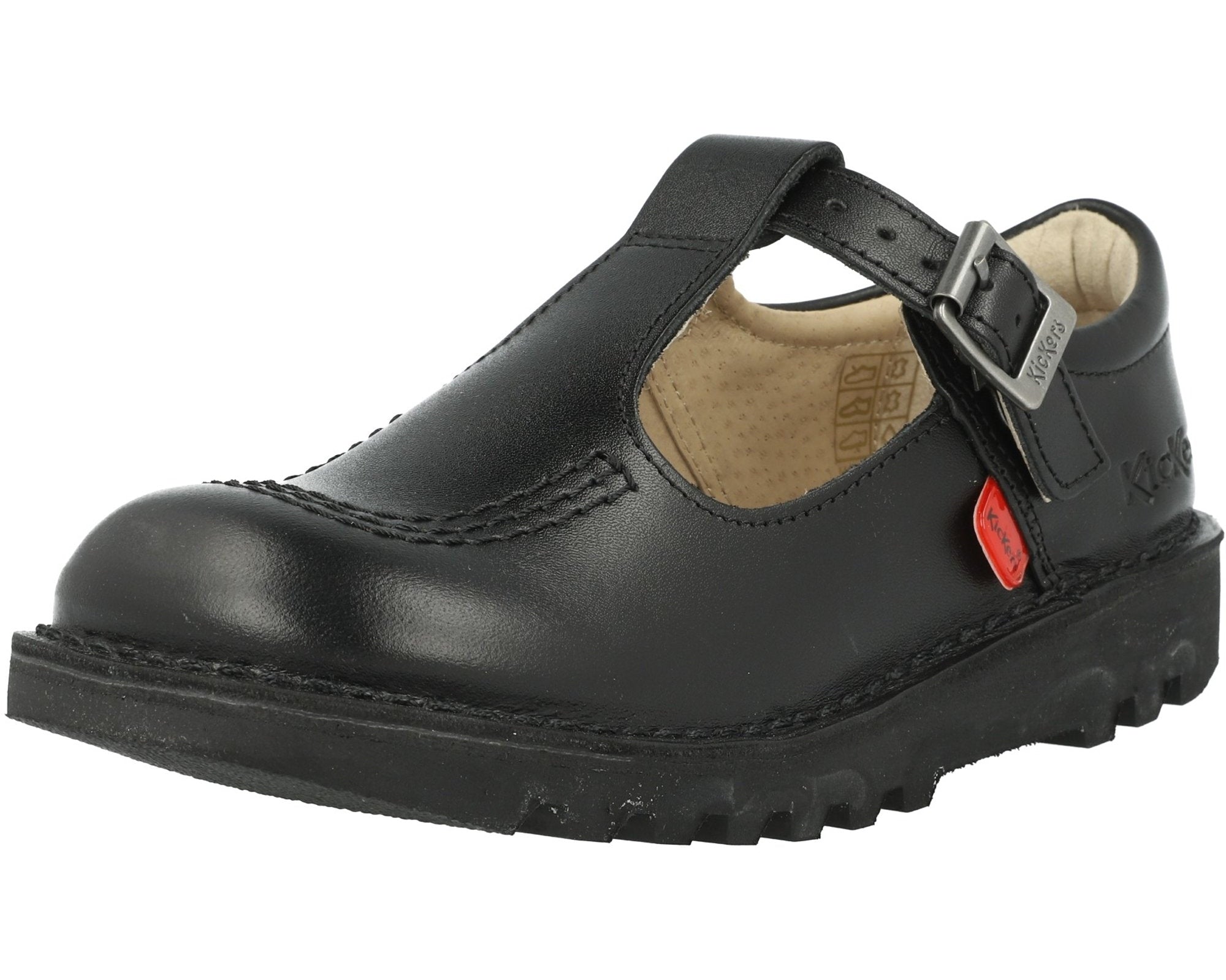 Kickers Kick T-Bar Black Shoes