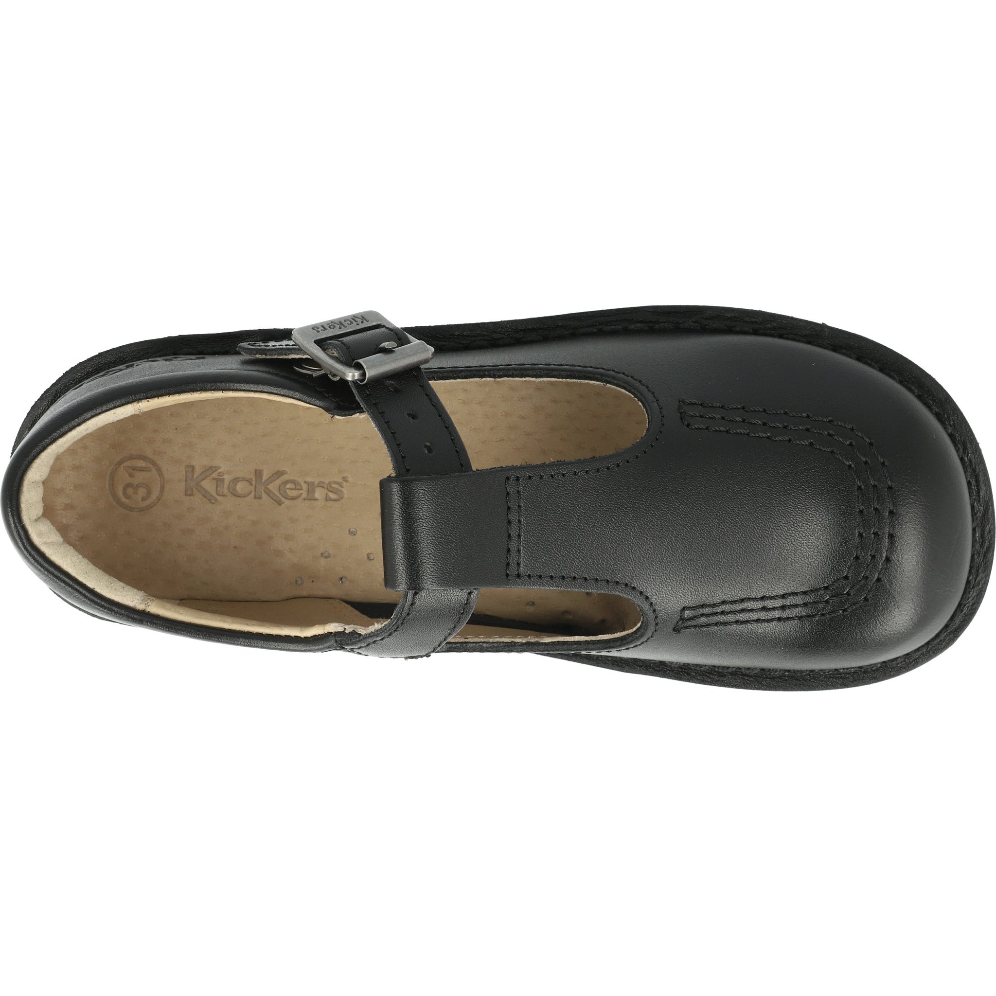 Kickers Kick T-Bar Black Shoes