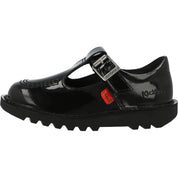 Kickers Kick T-Bar Black Patent Shoes