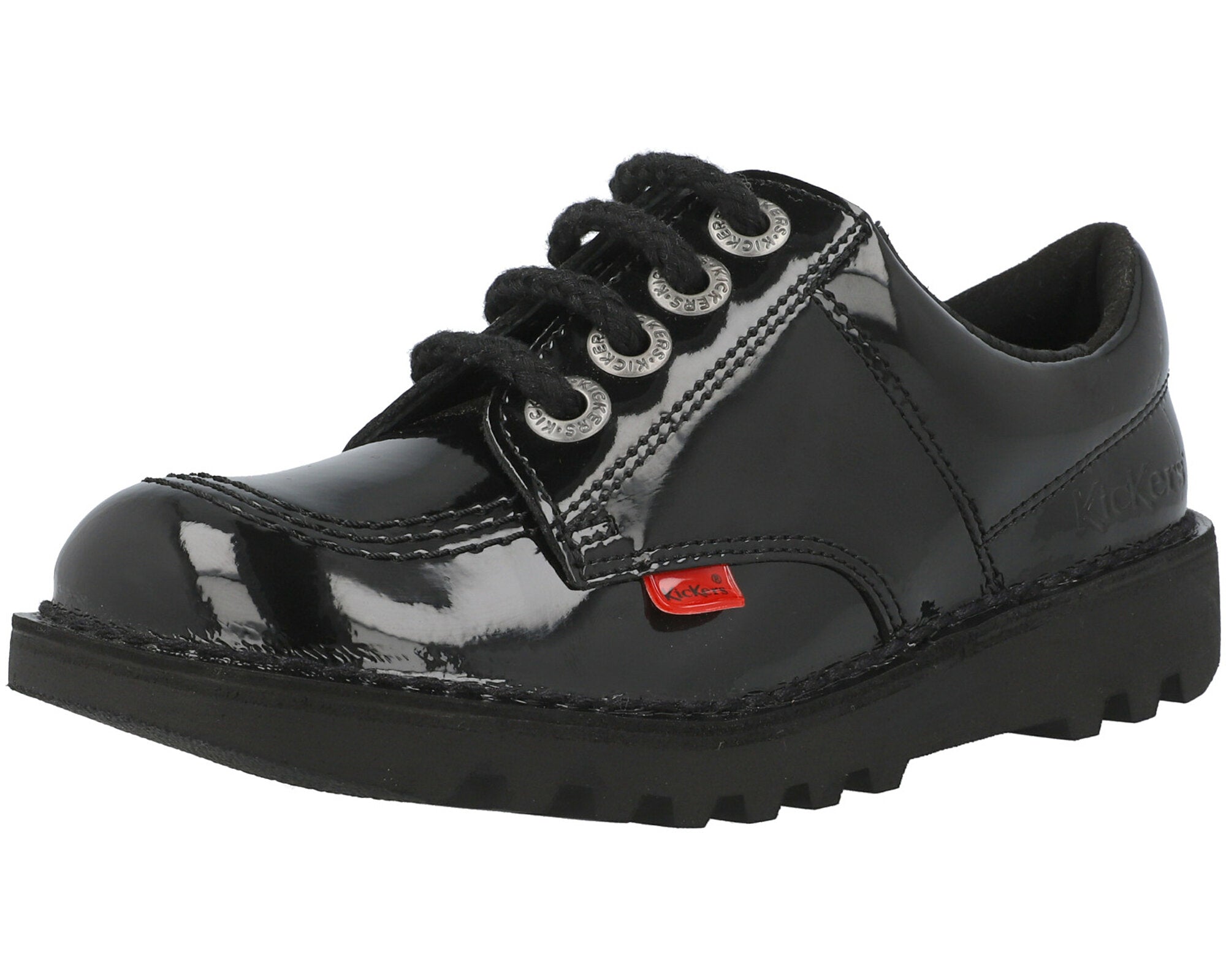 Kickers Kick Lo Black School Shoes