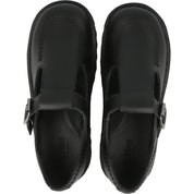 Kickers Kick T-Bar Black Leather Shoes