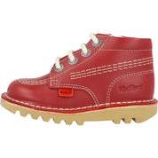 Kickers Kick Hi Red Zip Boots