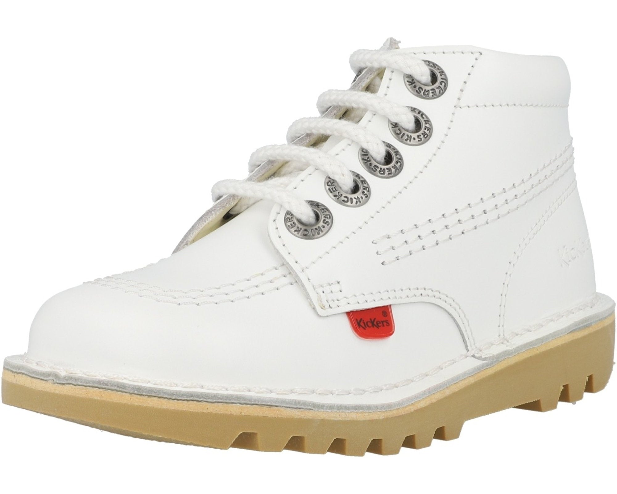 Kickers Kick Hi Zip White Boots