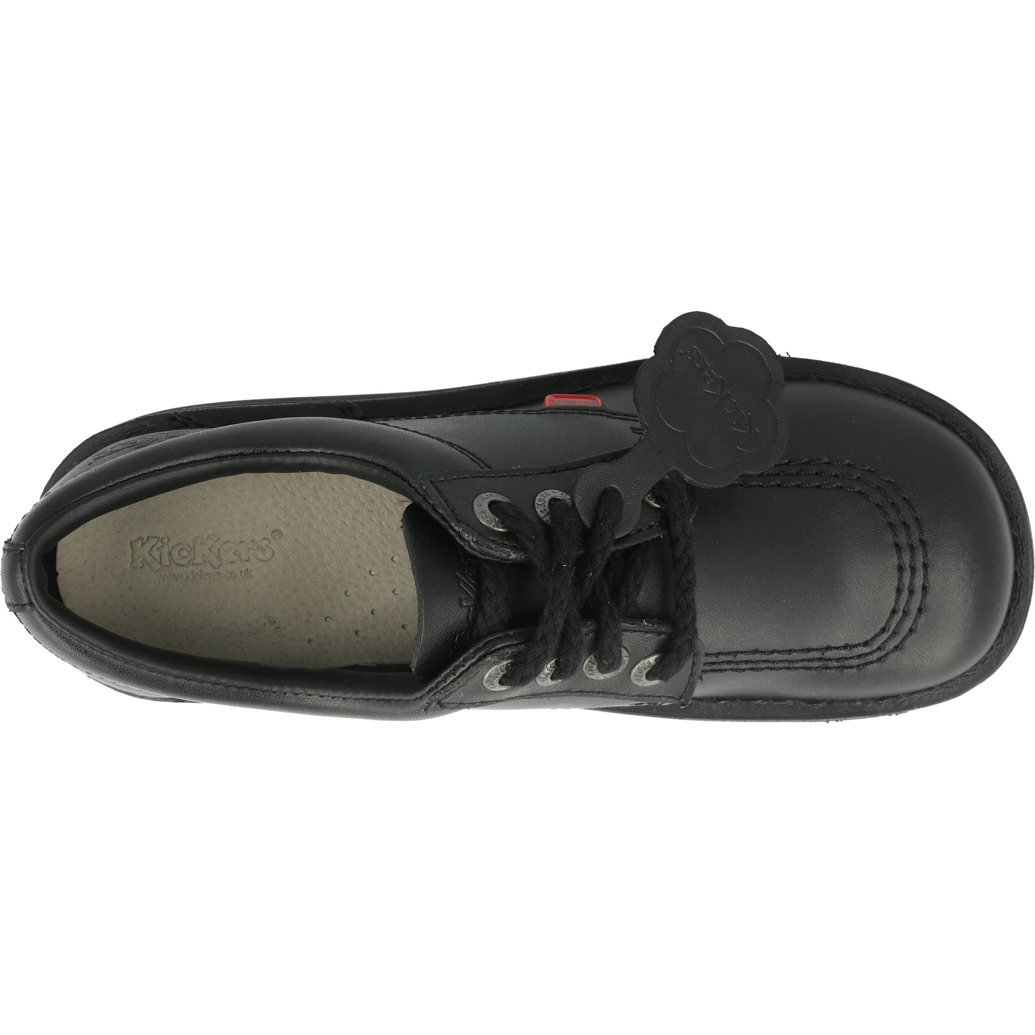 Kickers Kick Lo Black Leather Shoes