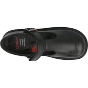 Kickers Kick T Bar Black Shoes