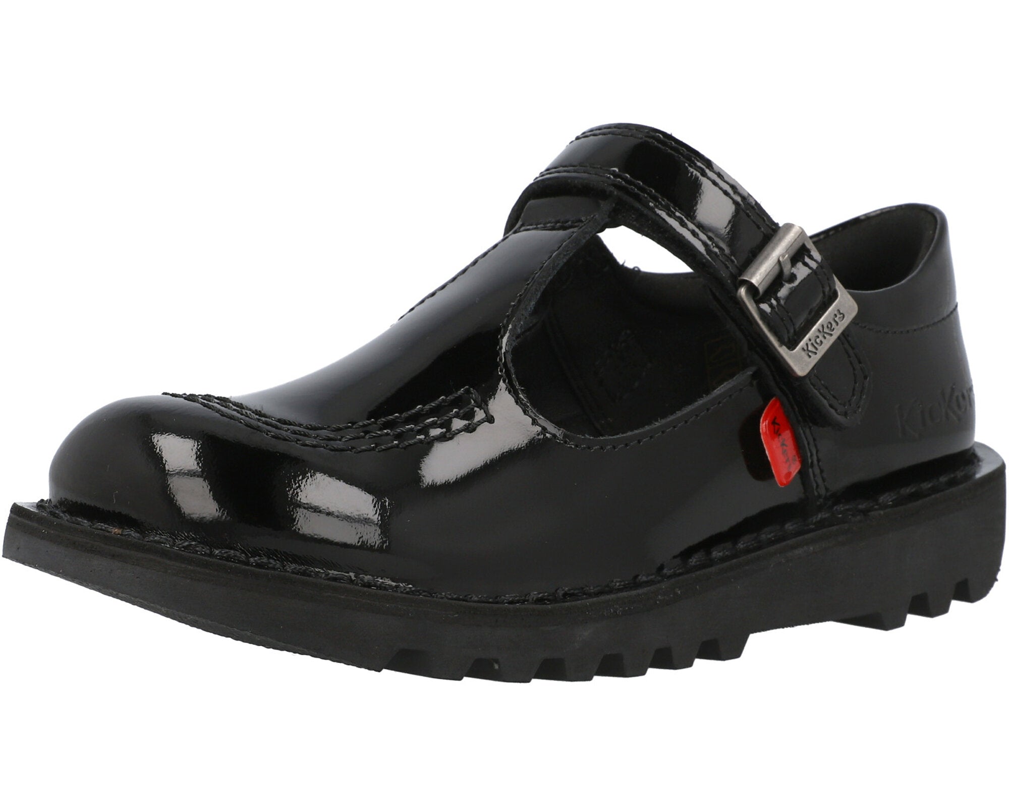 Kickers Kick T-bar Black Shoes