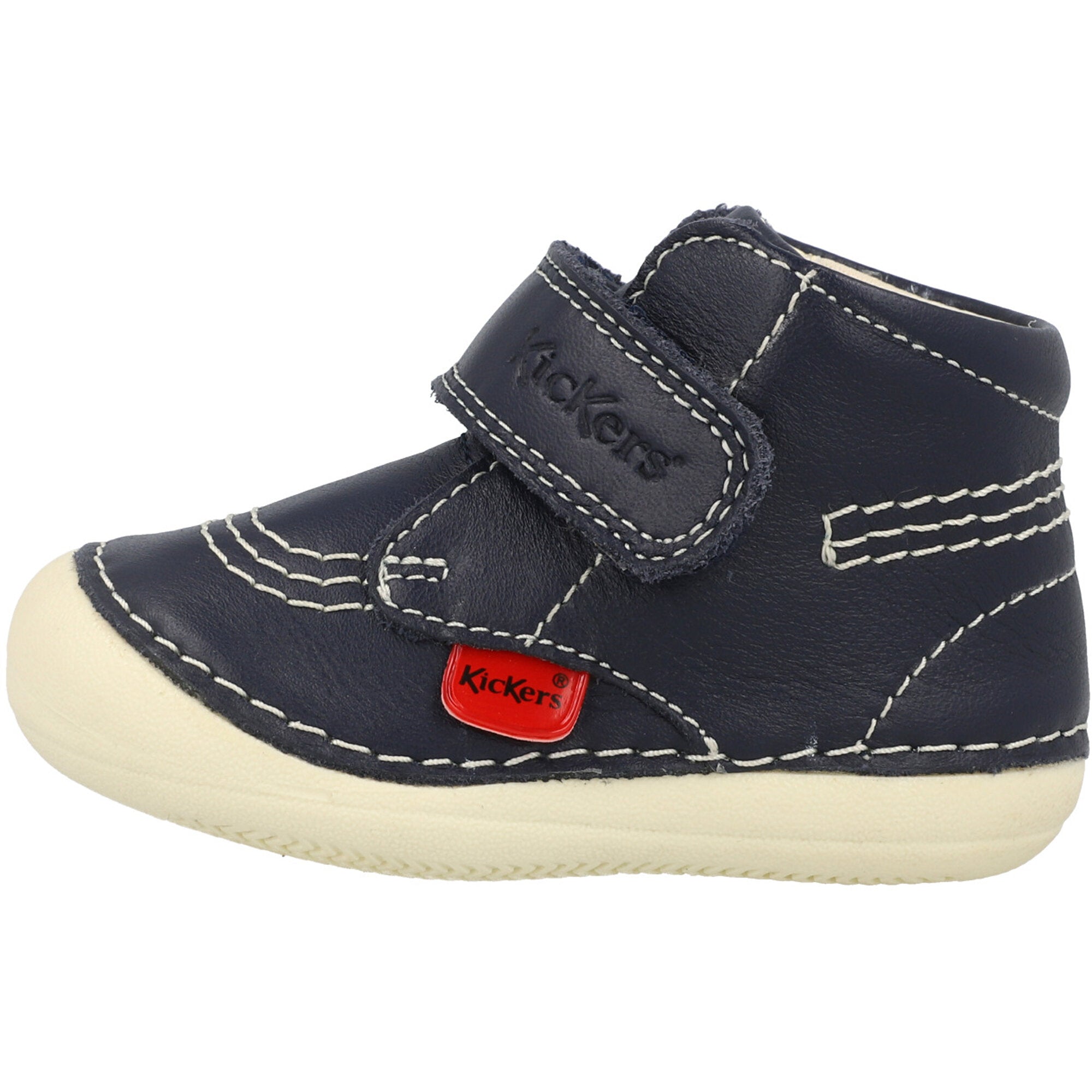 Kickers Softer Hi Navy Baby Shoes