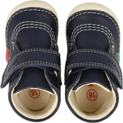 Kickers Softer Hi Navy Baby Shoes