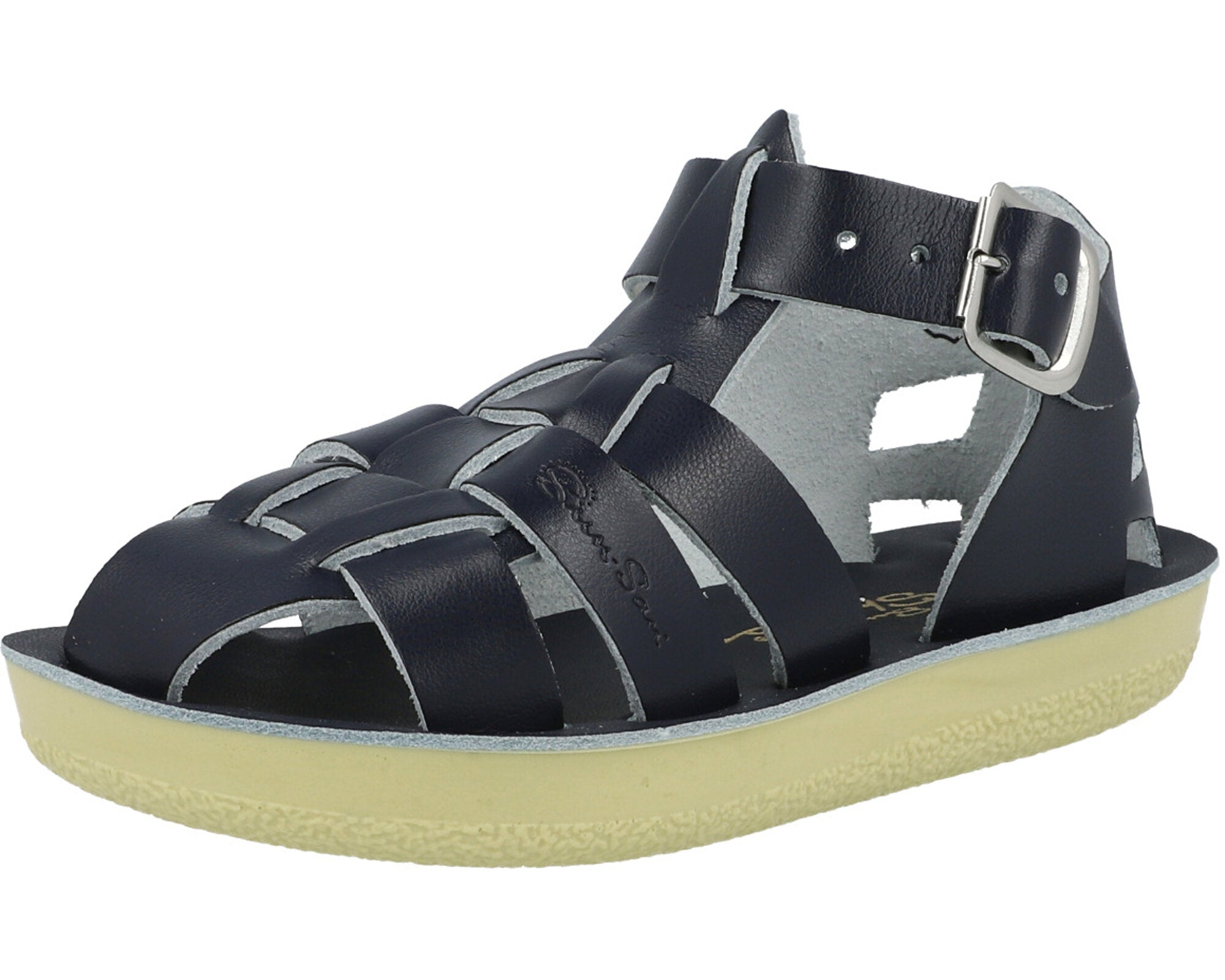 Salt-Water Sun-San Shark Navy Sandals