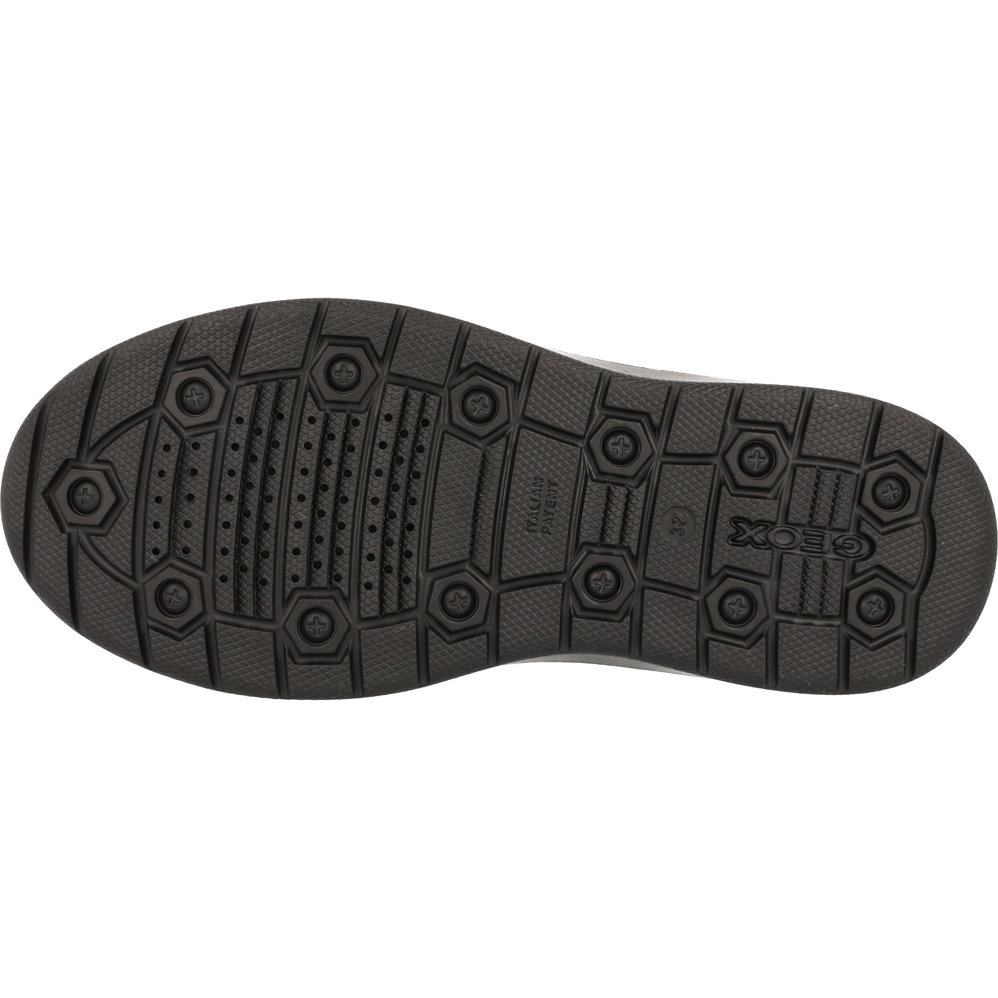 Geox Riddock Black School Shoes