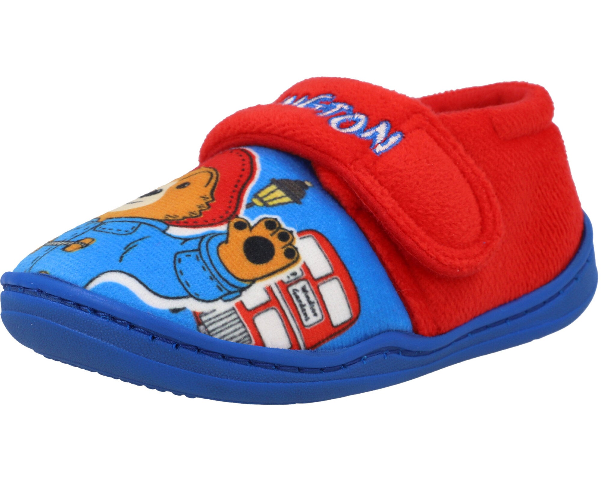 Paddington Bear Blue London Scene Slippers