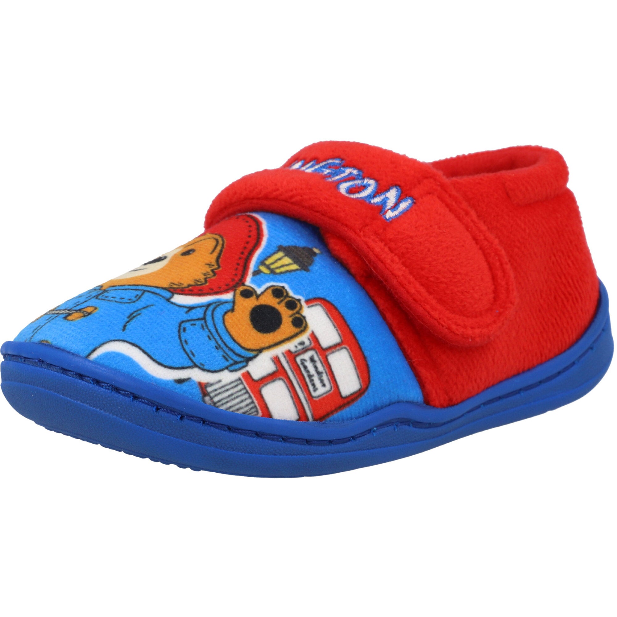 Paddington Bear Blue London Scene Slippers