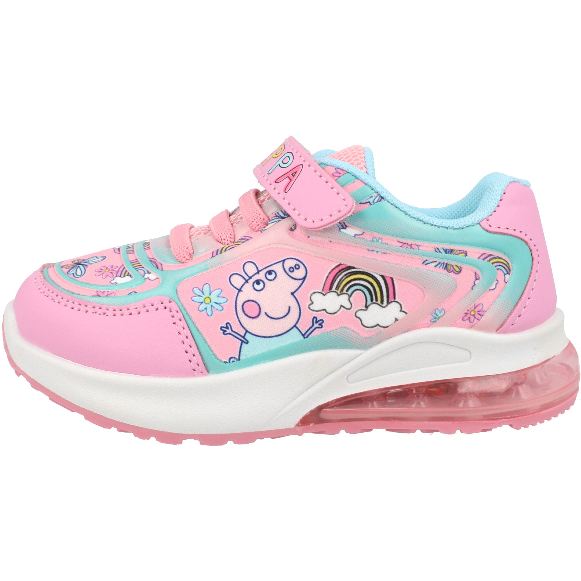 Peppa Pig Pink Lights Emboss Trainers