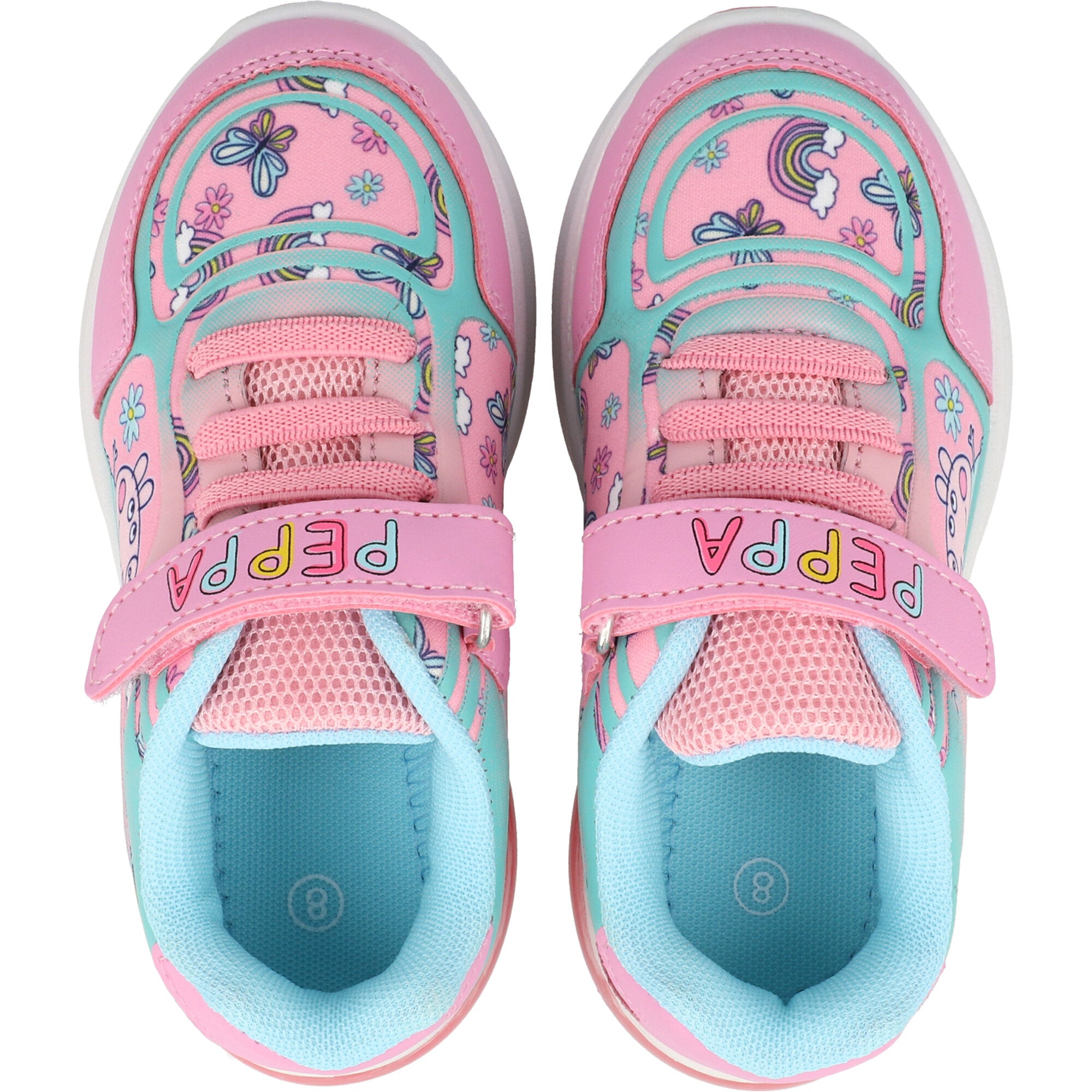 Peppa Pig Pink Lights Emboss Trainers