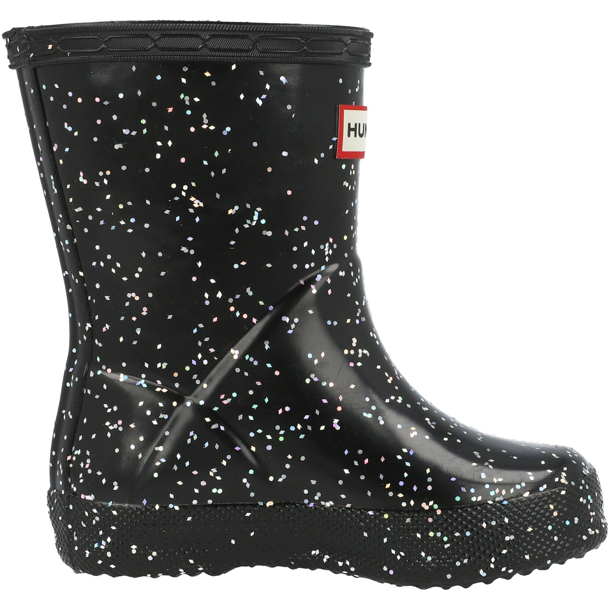 Hunter Kids First Classic Glitter Black Wellies