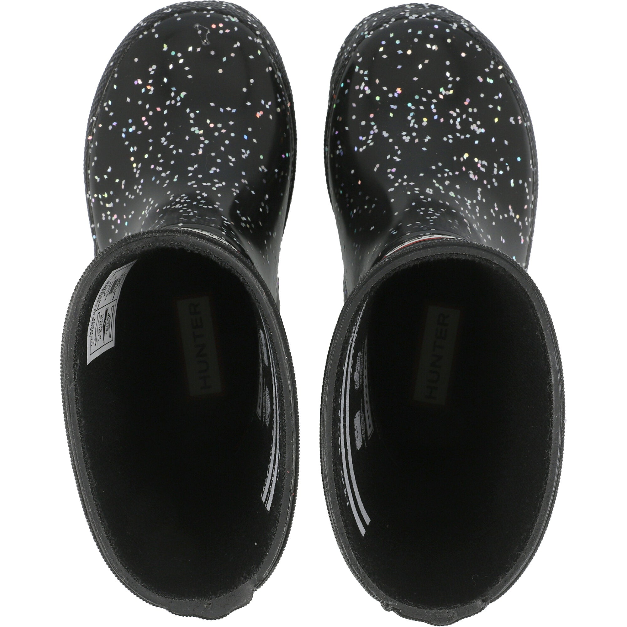 Hunter Kids First Classic Glitter Black Wellies