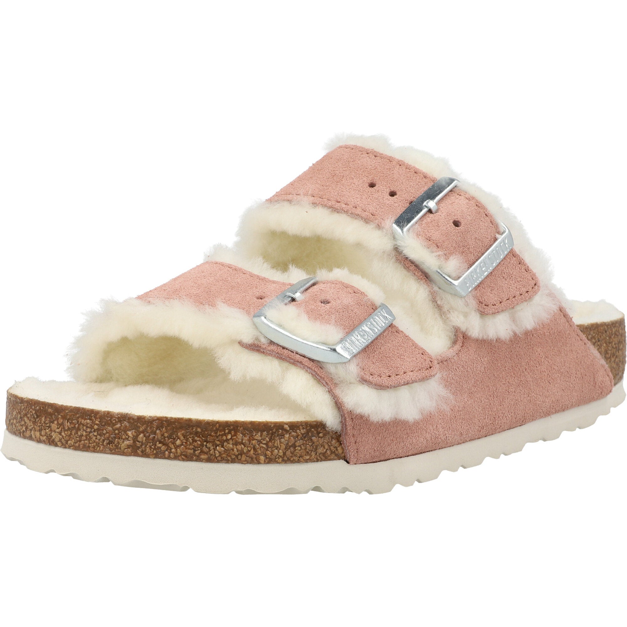 Birkenstock Arizona Pink Shearling Sandals