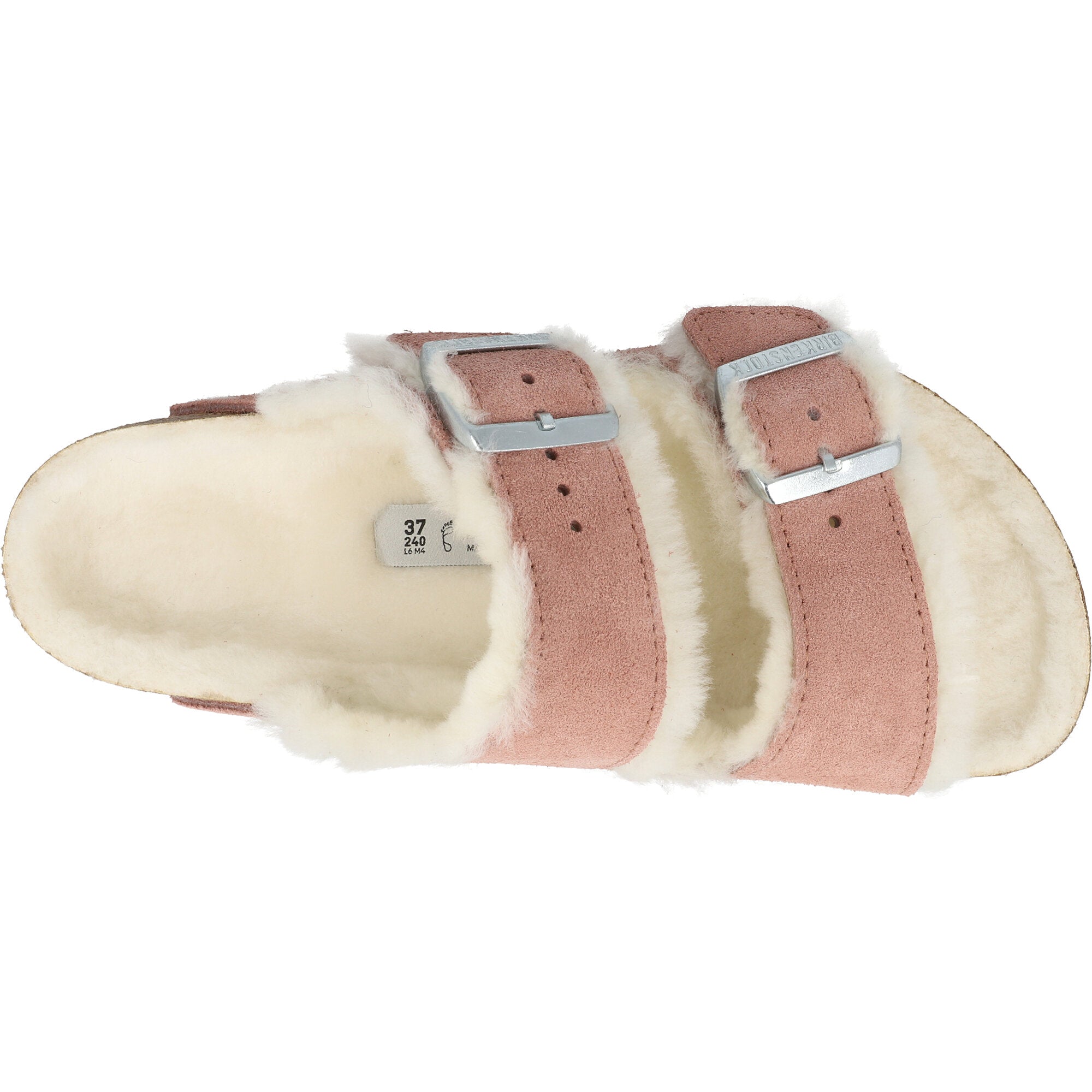 Birkenstock Arizona Pink Shearling Sandals