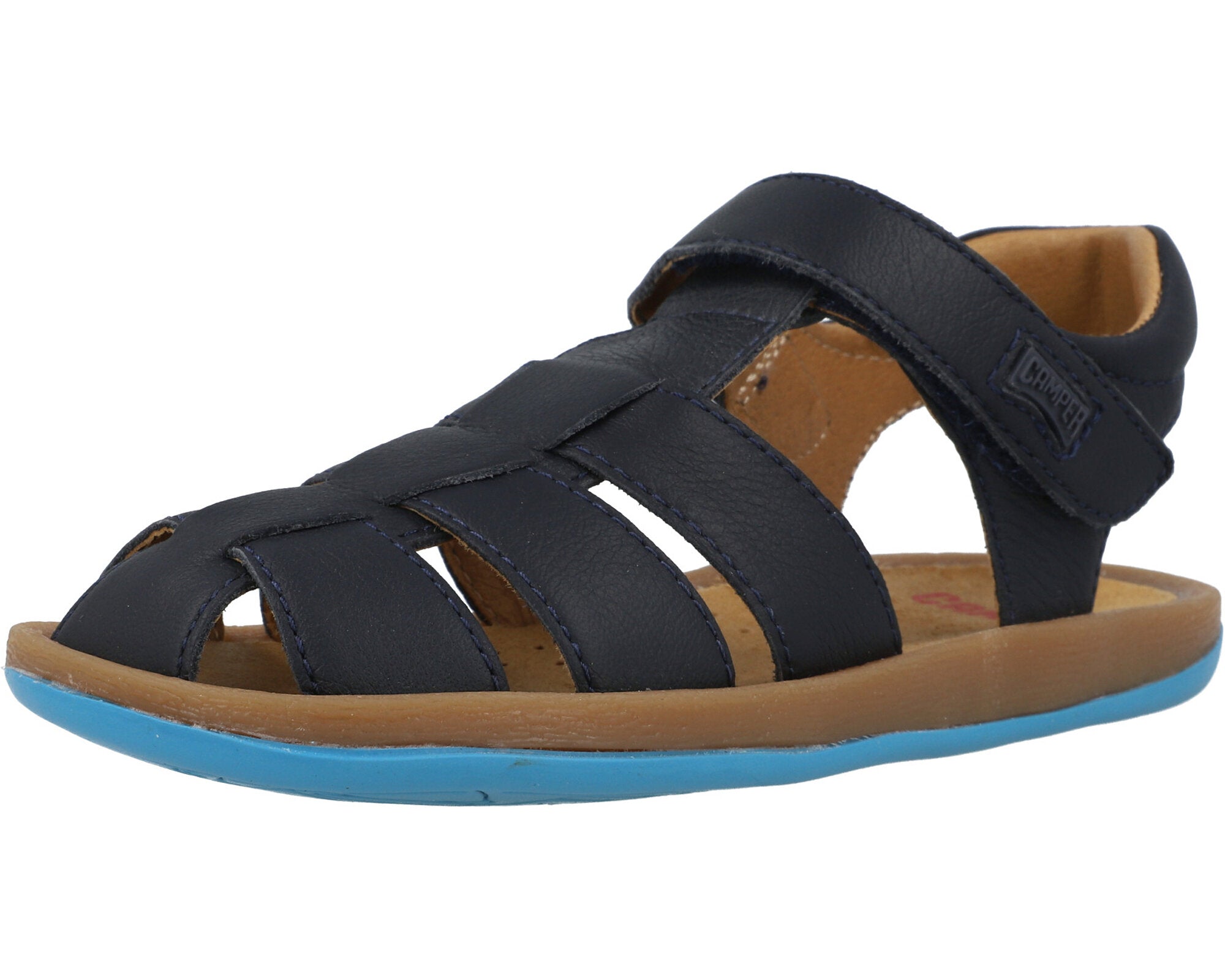 Camper Bicho Navy Leather Sandals