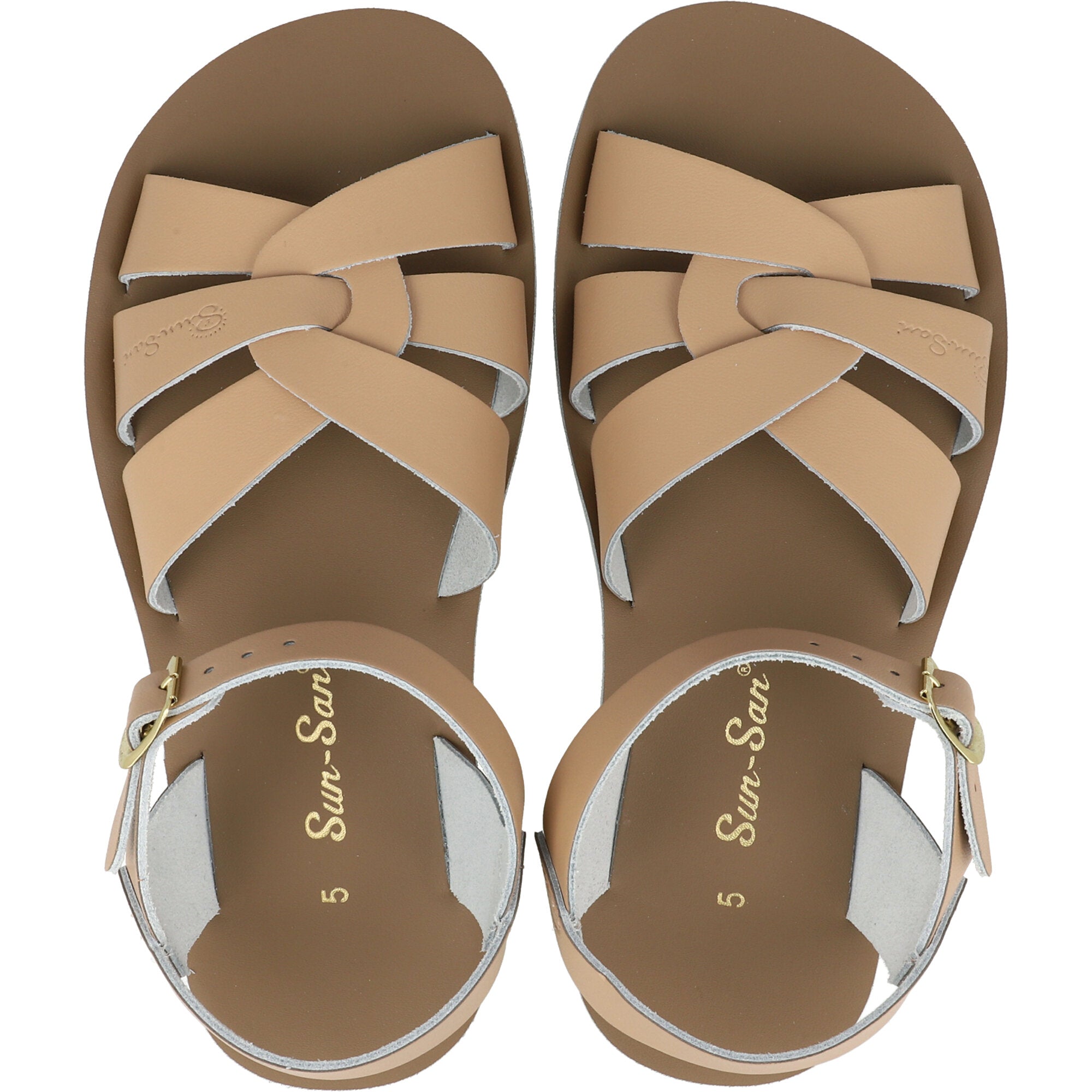 Salt-Water Sun-San Swimmer Latte Sandals