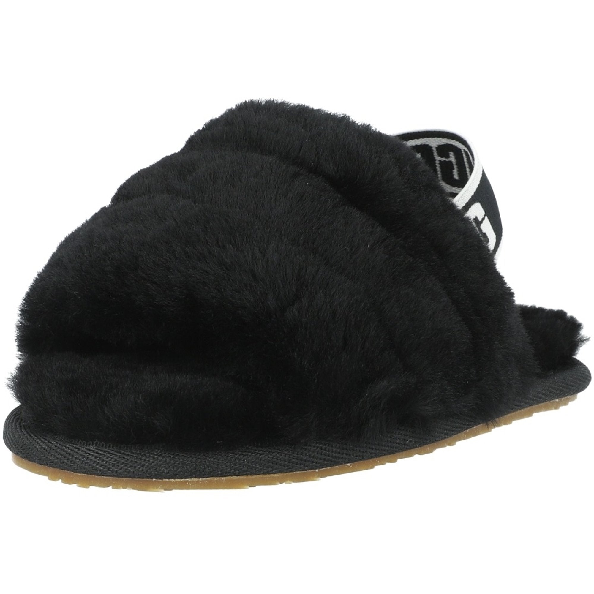 UGG Fluff Yeah Slide Black Slippers